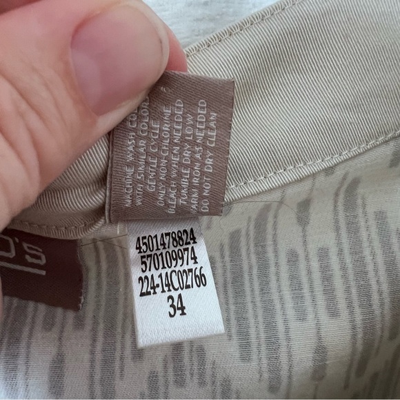 Chicos Cotton Stretch Blazer in Tan and Gray size XL - Picture 5 of 13